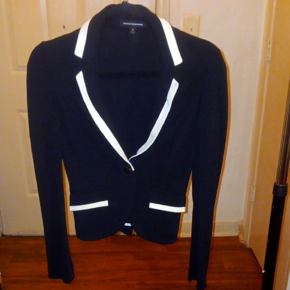 Women's Black EXPRESS Blazer with White Accents